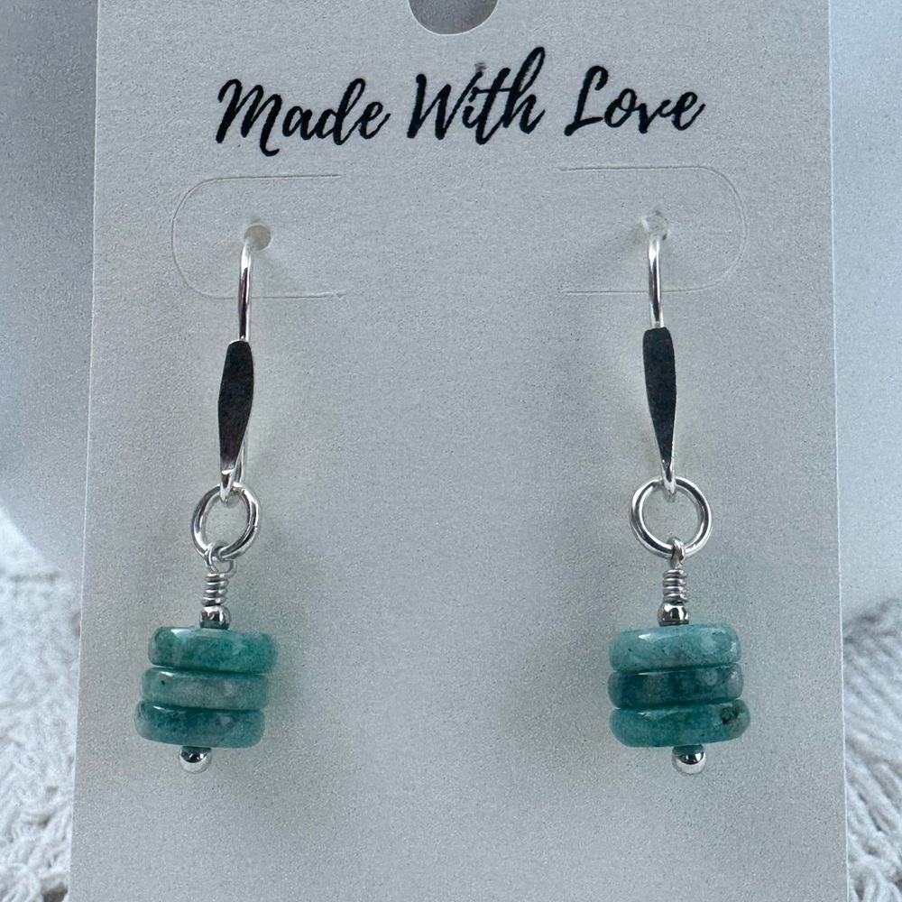 Amazonite Sterling Silver Dangle Earrings